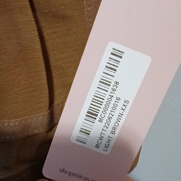 Mica's women's XXS carmel brown corset top NWT - Picture 5 of 5